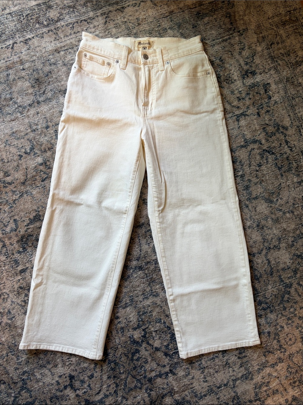 Madewell Straight-Leg Jeans in Cream